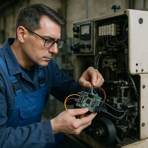Technician completing an integration update