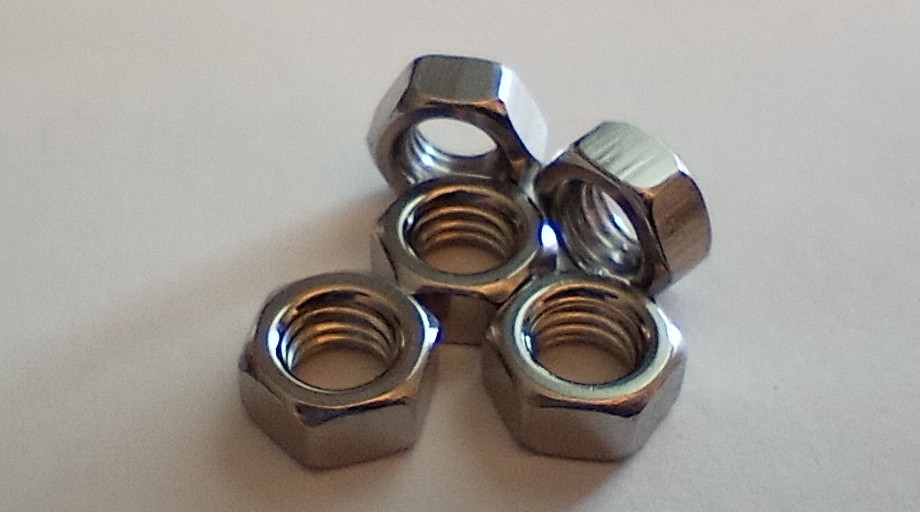 Five M5 hex nuts.