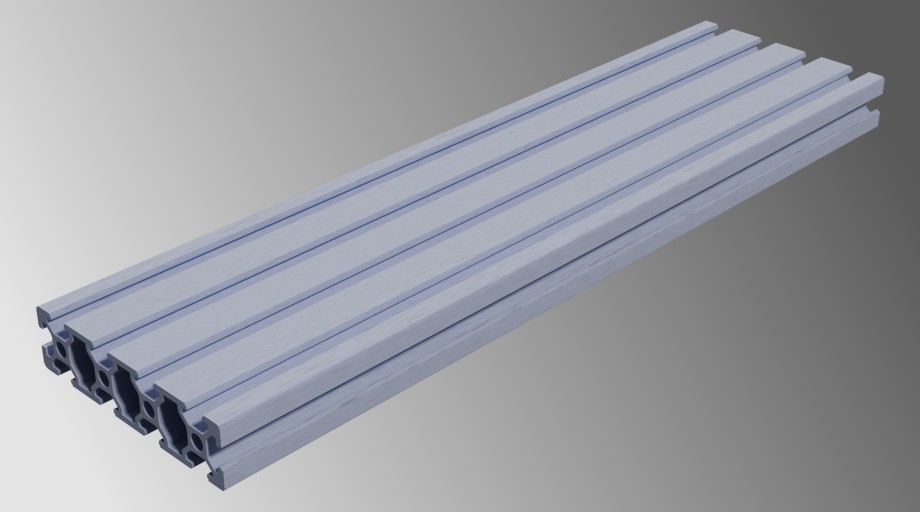 A 300mm piece of 2080 T-slot aluminum profile.