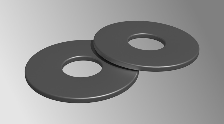 Two M5 x 15mm OD washers.